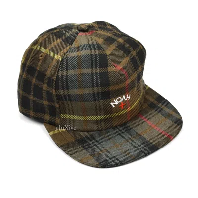Pre-owned Noah Tartan Wool Plaid Core Logo Hat Khaki Brown Fw16 Ds