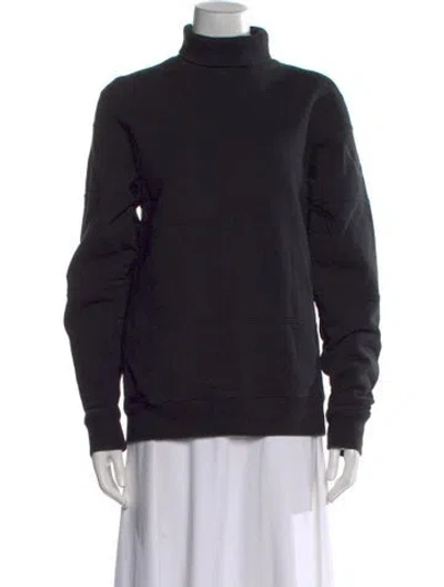 Pre-owned Noah Turtleneck Long Sleeve Sweatshirt In Black