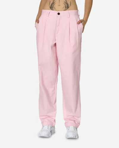 Noah Twill Double-pleat Trousers In Pink