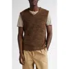 Noah Twisted Yarn Sweater Vest In Brown