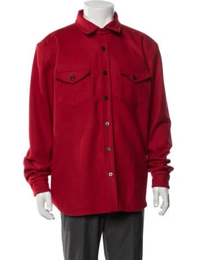 Pre-owned Noah Virgin Wool Jacket In Red