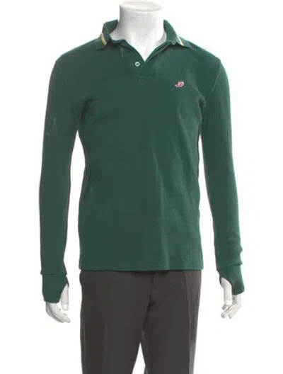 Pre-owned Noah V-neck Long Sleeve Polo Shirt In Green