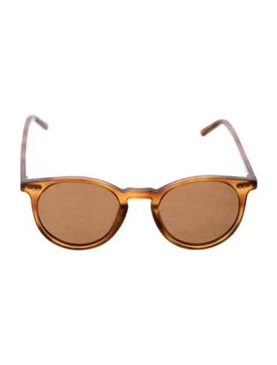 Pre-owned Noah Wayfarer Tinted Sunglasses In Brown