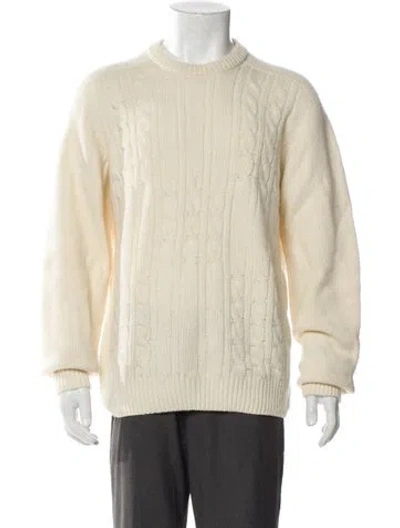 Pre-owned Noah Wool Crew Neck Pullover In Neutral