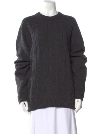 Pre-owned Noah Wool Crew Neck Sweater In Burgundy