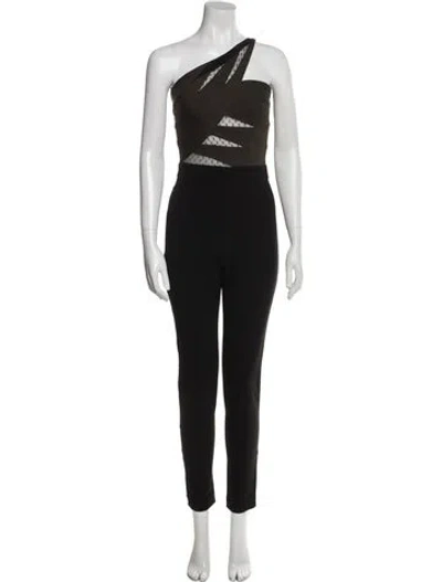 Pre-owned Noam Hanoch One-shoulder Jumpsuit In Black