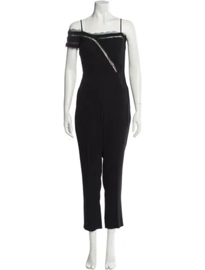Pre-owned Noam Hanoch Square Neckline Jumpsuit In Black