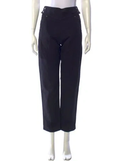 Pre-owned Noam Hanoch Straight Leg Pants In Blue