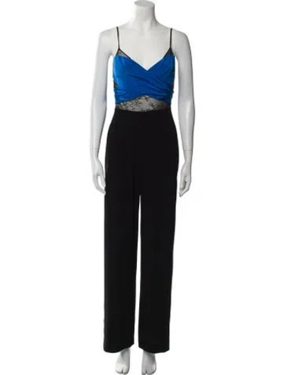 Pre-owned Noam Hanoch V-neck Jumpsuit In Multi