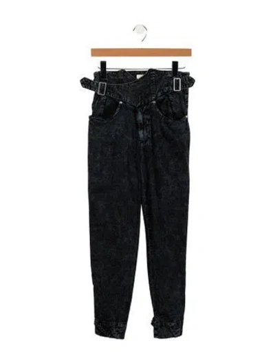 Pre-owned Noam High-rise Skinny Leg Jeans In Black