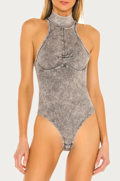 Noam Martinique Bodysuit In Black Ice In Grey