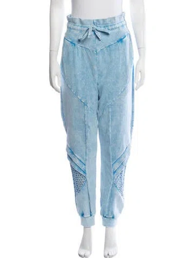 Pre-owned Noam Mesh Accents Sweatpants In Blue