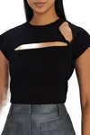 Noam Slash Bodysuit In Black In Black