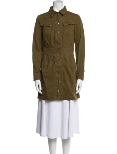 Pre-owned Noam Trench Coat In Green