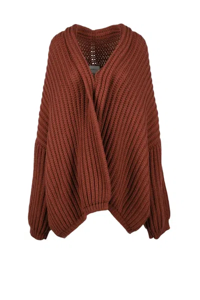 Nobili Knit Brown Cashmere Cardigan