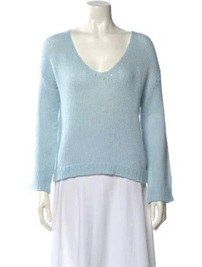 Pre-owned Nobili Scoop Neck Sweater W/ Tags In Blue