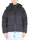 Nobis Quilted Black Puffer Jacket In Blue