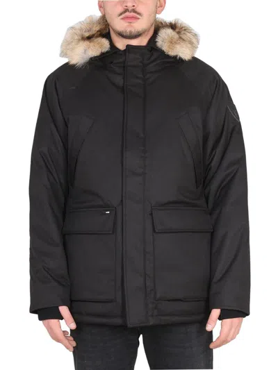 Nobis Men's Heritage Fur-trim Hooded Down Parka In Black