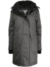 Nobis Padded Zip-up Parka In Grey