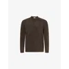 Nobl Mens Bark Cameron Crewneck Textured Knitted Jumper In Brown