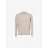 Nobl Mens Beige Bennett Roll-neck Knitted Jumper Xl In Neutral