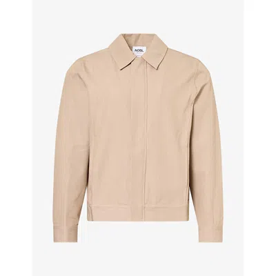 Nobl Mens Danyal Collard Linen Blend Jacket Beige In Neutral