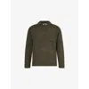 Nobl Mens Green Maynard Long-sleeve Knitted Jumper In Gray