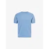 Nobl Mens Light Blue Archer Short-sleeve Knitted Top Xl In Blue