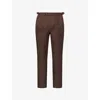 Nobl Mens Chocolate Axton Tailored Woven Trousers In Brown