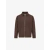 Nobl Mens Dark Brown Stan Felted Zip-up Woven Jacket Xl In Brown