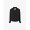 Noble & Fresh Womens Oversized Curved-hem Woven Shirt Black