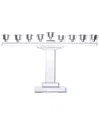 Noble Gift Crystal Menorah On Stand In Clear