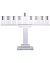 Noble Gift Crystal Menorah Symmetrical In Clear