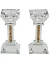 Noble Gift Bt Shalom Set Of 2 Crystal Candlesticks