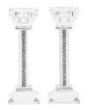 Noble Gift Bt Shalom Set Of 2 Crystal Candlesticks