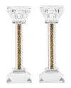 Noble Gift Bt Shalom Set Of 2 Crystal Candlesticks