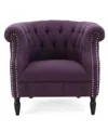 Noble House Akira Club Chair In Plum