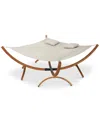 Noble House Akren Square Hammock With Stand In Wood