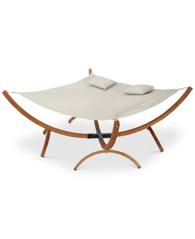 Noble House Akren Square Hammock With Stand In Wood
