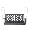 Noble House Alejandro Outdoor Hanging Porch Swing In Dark Gray