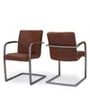 Noble House Alta Modern Arm Chair Set, 2 Piece In Brown