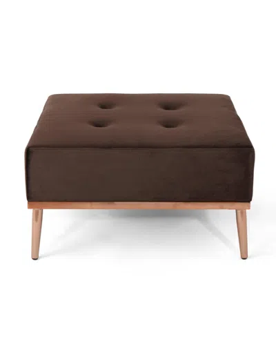 Noble House Amman Ottoman In Chocolate