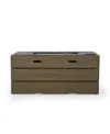 Noble House Archie Outdoor Rectangle Fire Pit In Gray