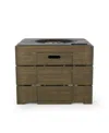 Noble House Archie Outdoor Rectangle Fire Pit In Gray