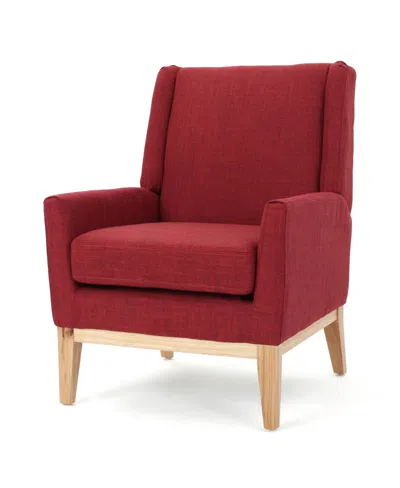 Noble House Aurla Accent Chair In Red