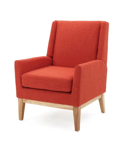Noble House Aurla Muted Accent Chair In Orange