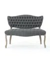 Noble House Benno 47" Loveseat In Dark Grey