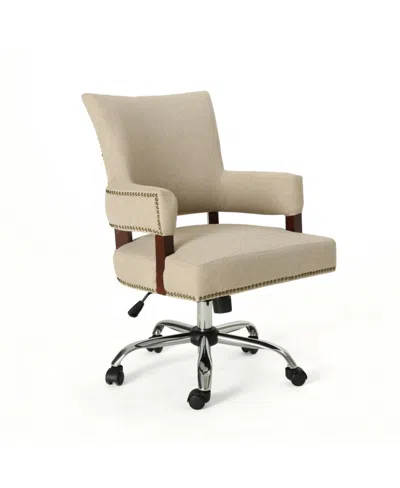 Noble House Bonaparte Traditional Home Office Chair In Wheat