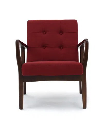 Noble House Brayden Club Chair In Red