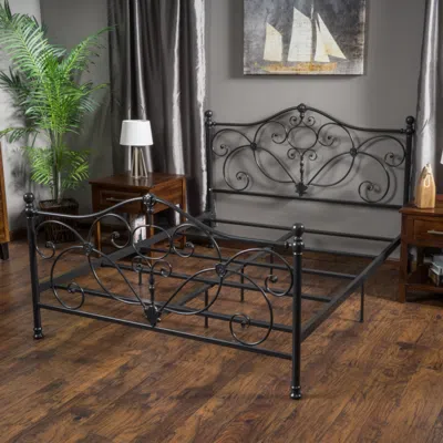 Noble House Cedric King Bed In Charcoal